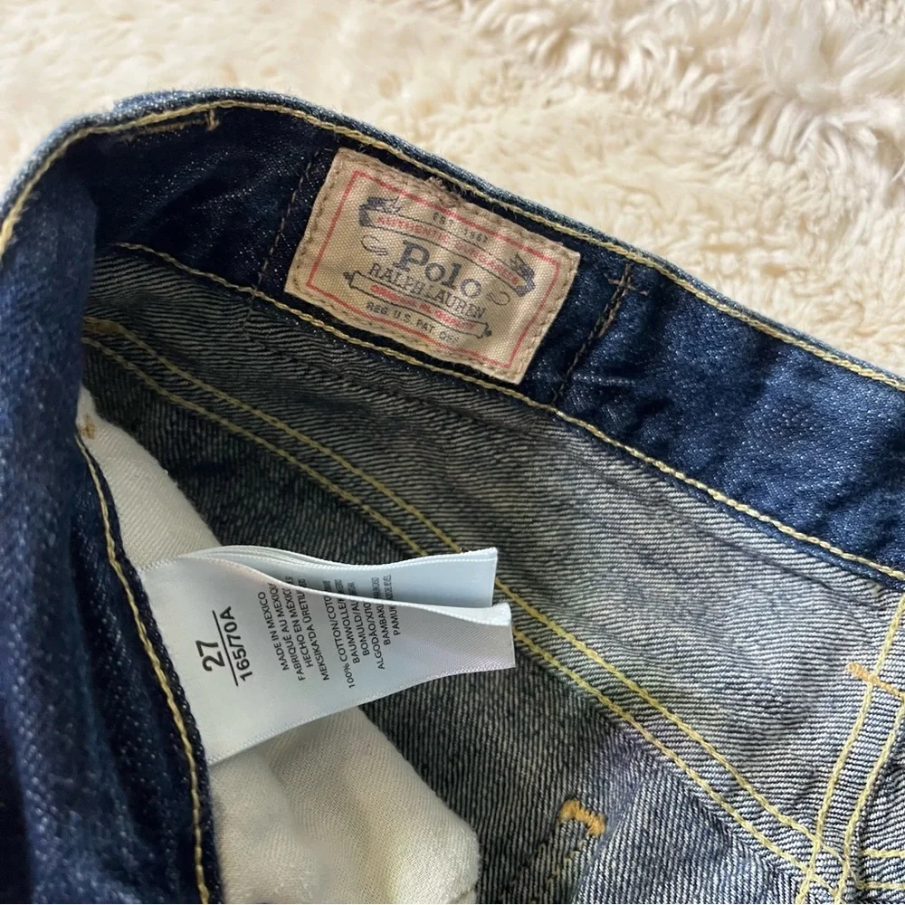 Polo Ralph Lauren Women's Astor Slim Boyfriend Jeans Size 27 Patchwork Distress - Picture 5 of 8